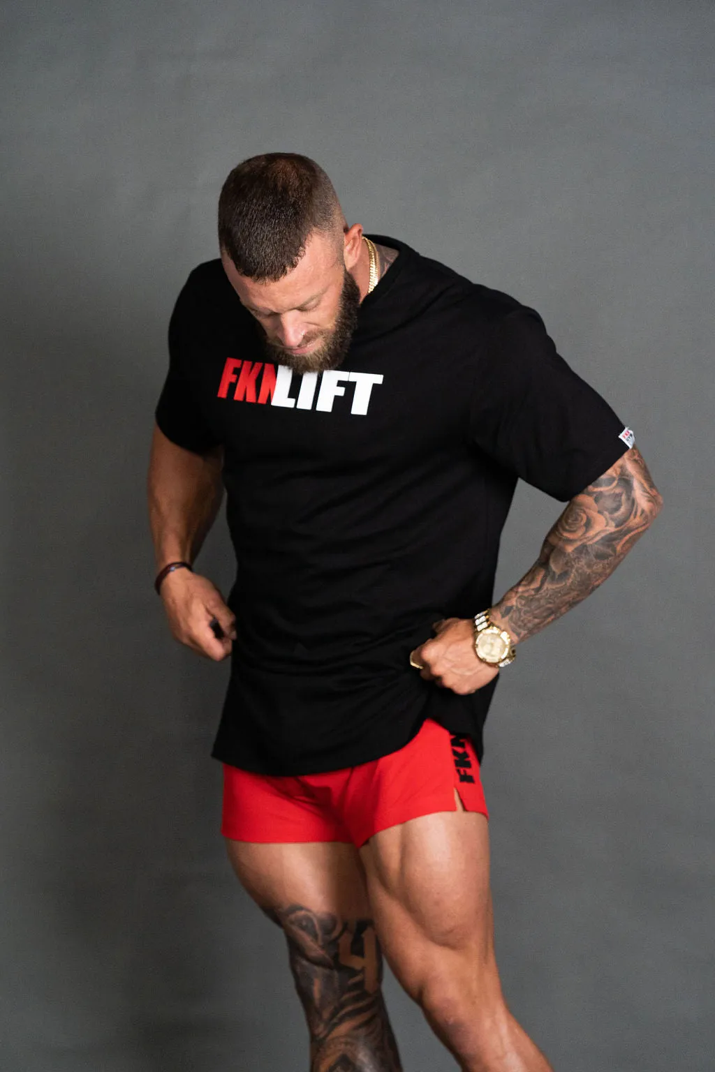 Steel HEIST | Men's Gym Shorts | Red