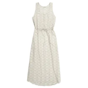 The Venice Dress in Natural and Indigo Jacquard