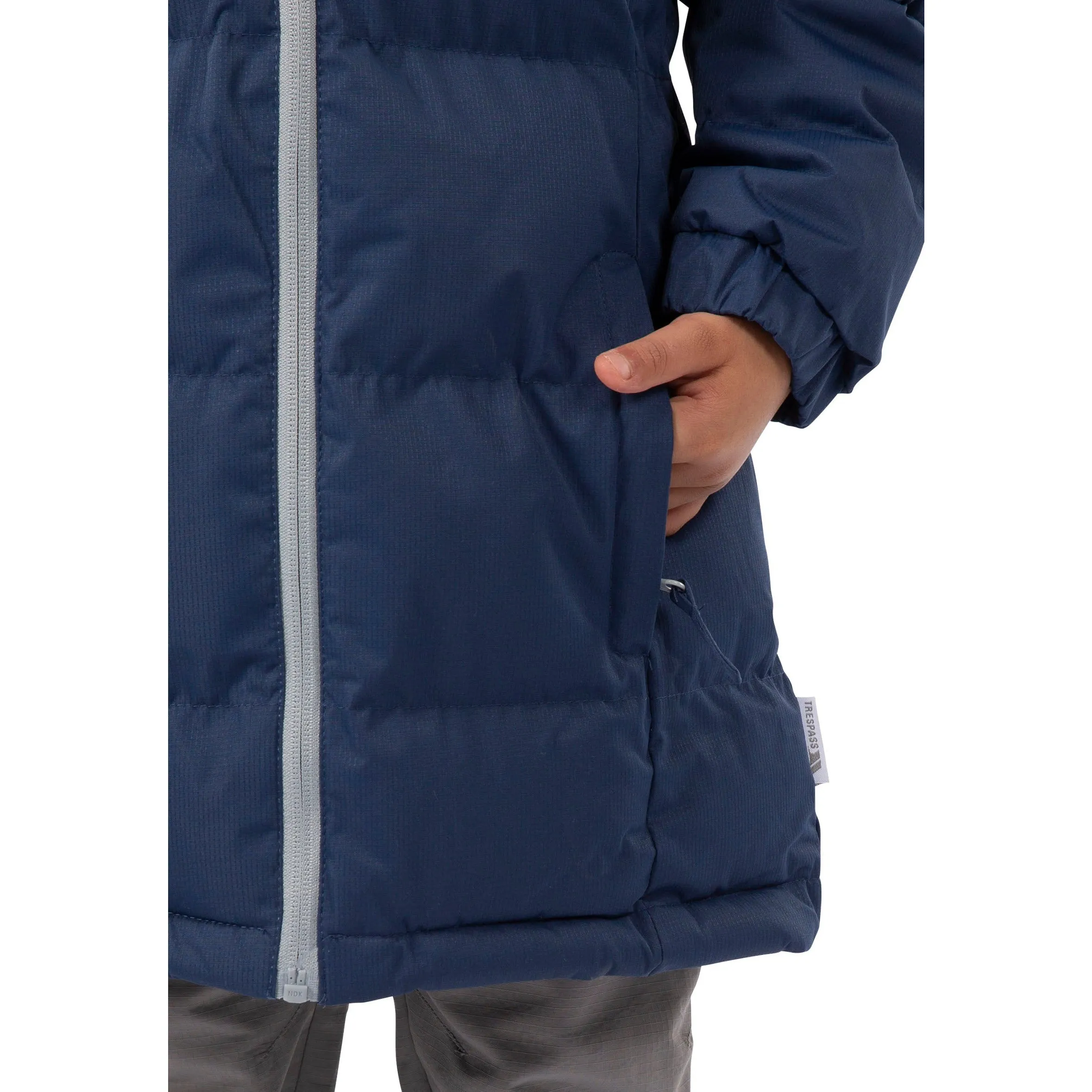 Tiffy Girls Padded Casual Jacket in Navy Tone