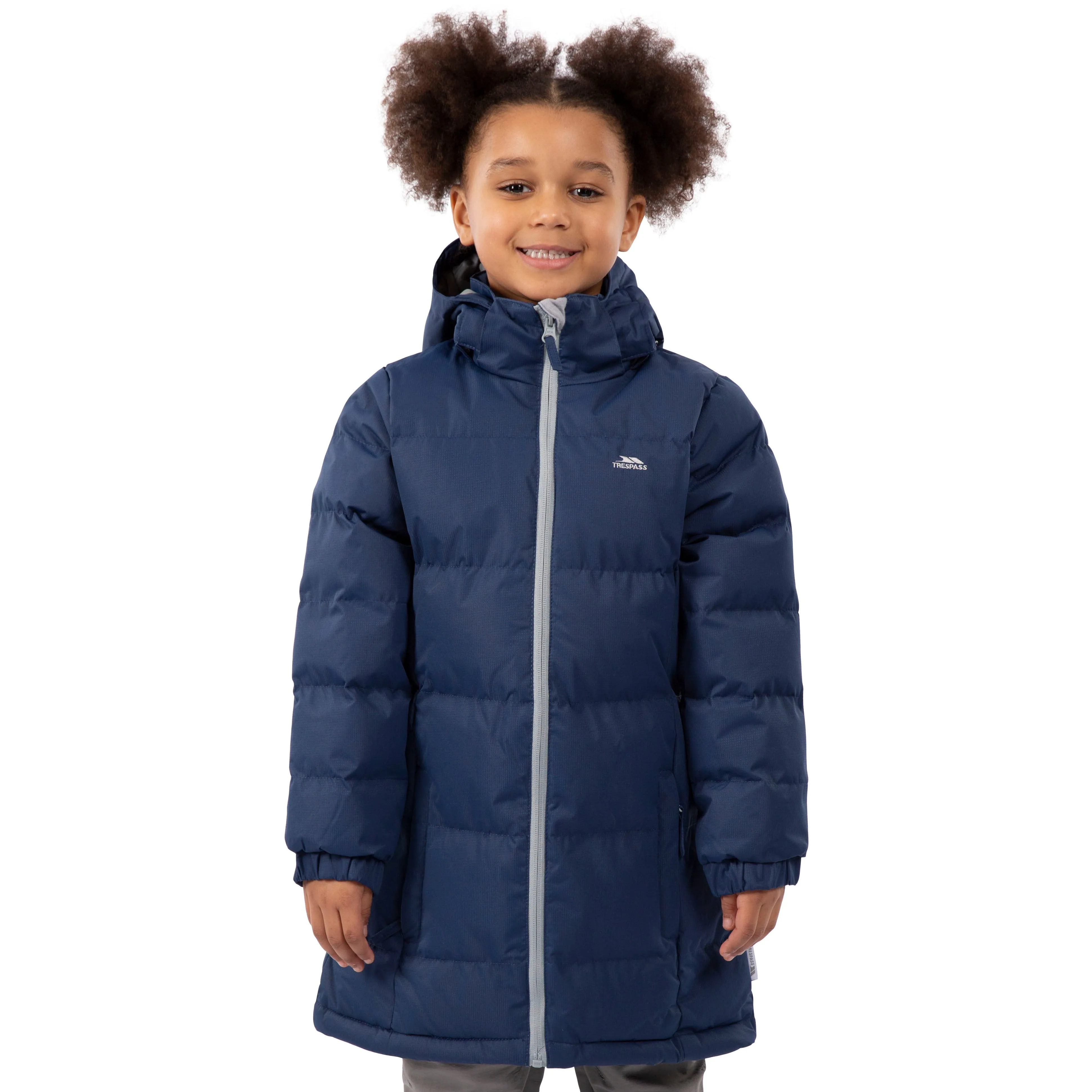 Tiffy Girls Padded Casual Jacket in Navy Tone